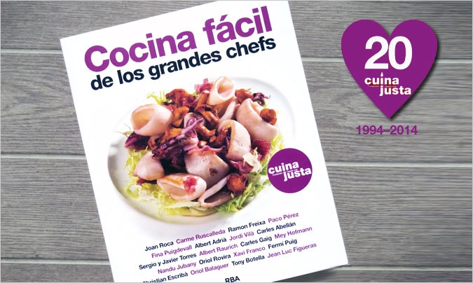 Cocina fácil de los grandes chefs, un libro solidario en favor de Fundació Cassià Just
