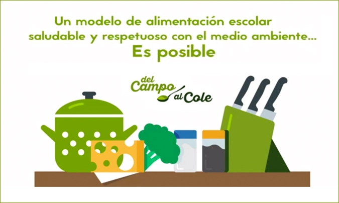 Del Campo al Cole presenta un aval para certificar comedores escolares ecosostenibles