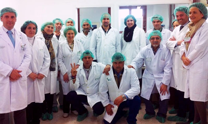 Las visitas se organizan en grupos de diez personas, a las que acompañan diversos responsables del servicio. © Hospital de Mérida
