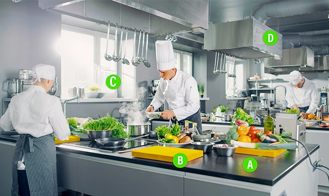 Cocinas  más seguras y saludables con los sistemas pasivos de seguridad alimentaria